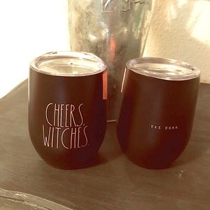 Rae Dunn Halloween Cheers Witches Wine Tumbler 2PK